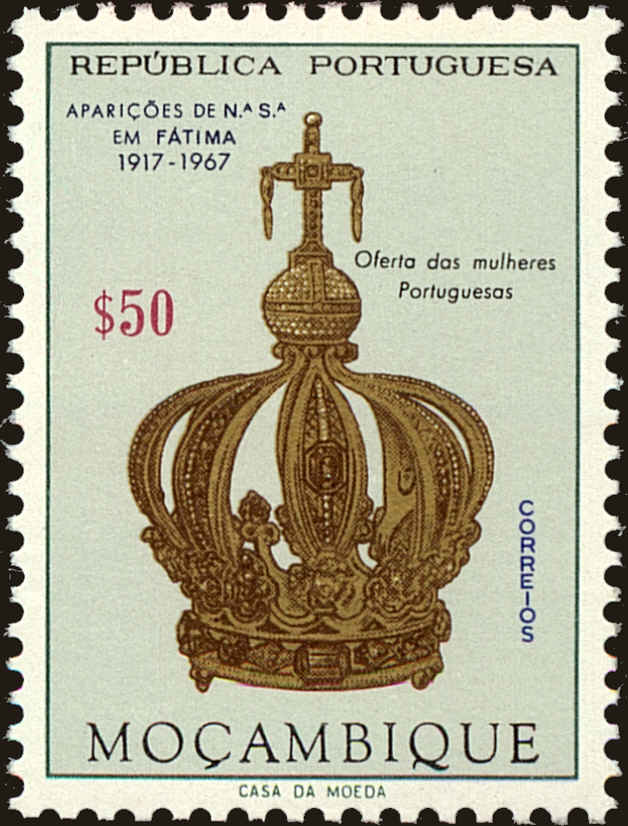 Front view of Mozambique 480 collectors stamp