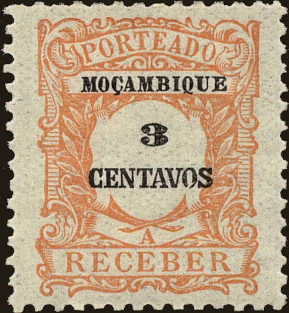 Front view of Mozambique J37 collectors stamp