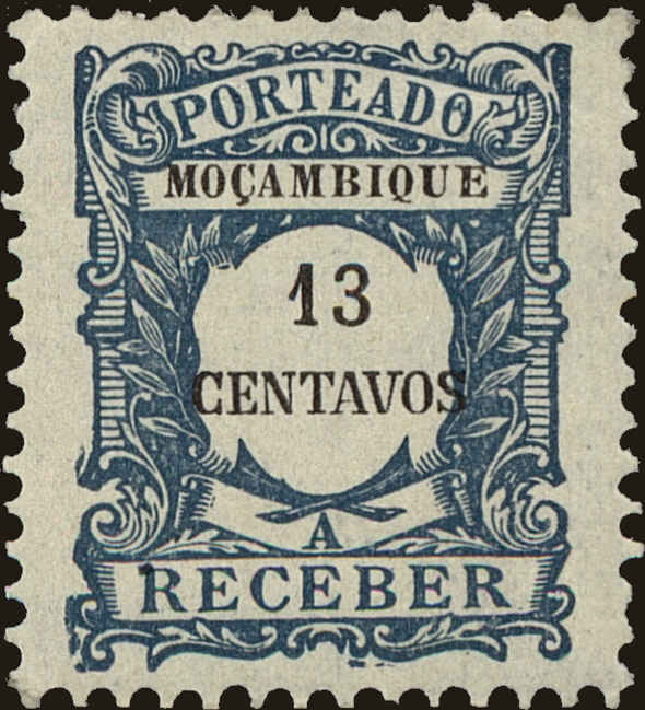 Front view of Mozambique J41 collectors stamp