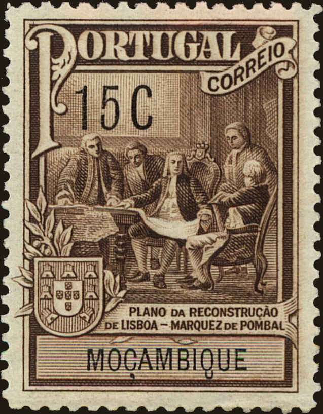 Front view of Mozambique RA2 collectors stamp