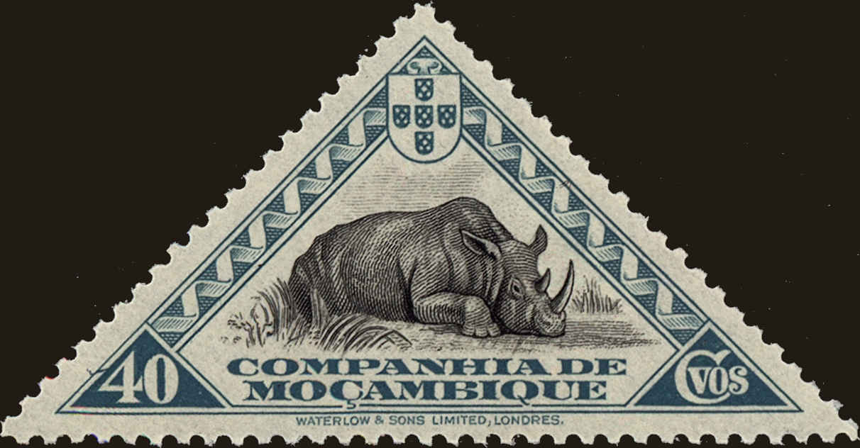 Front view of Mozambique Company 181 collectors stamp