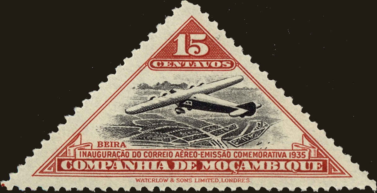 Front view of Mozambique Company 167 collectors stamp