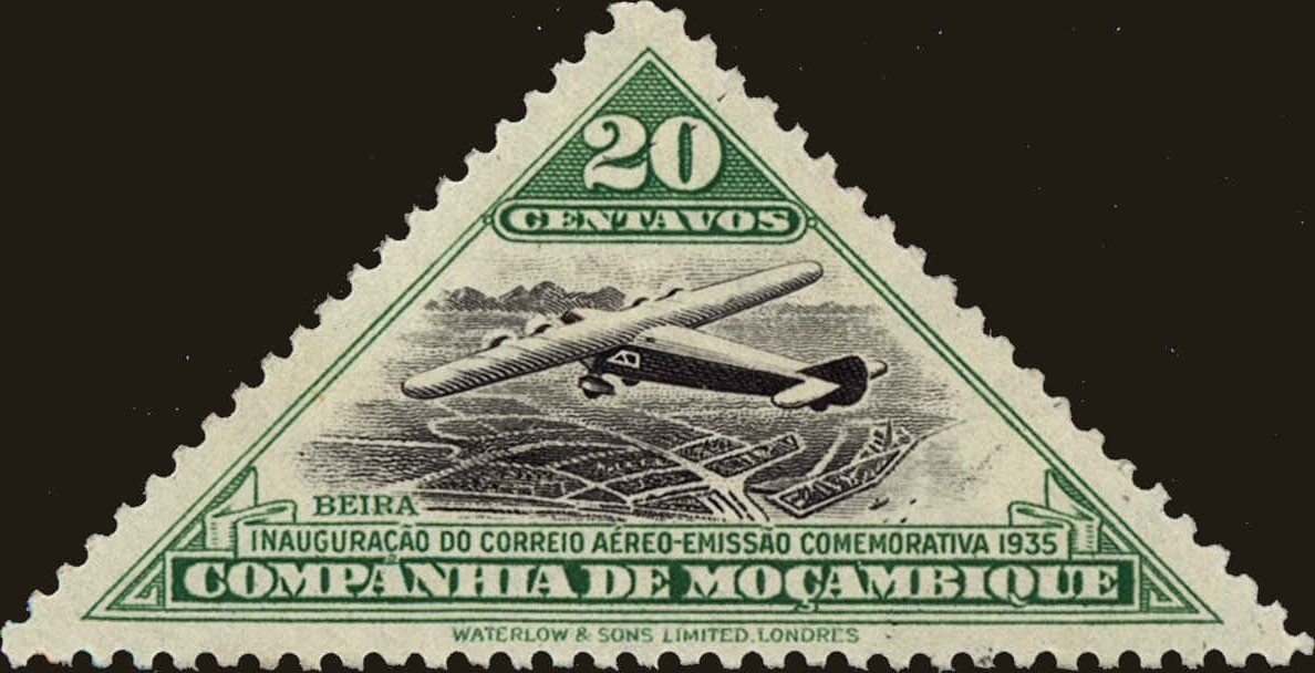 Front view of Mozambique Company 168 collectors stamp