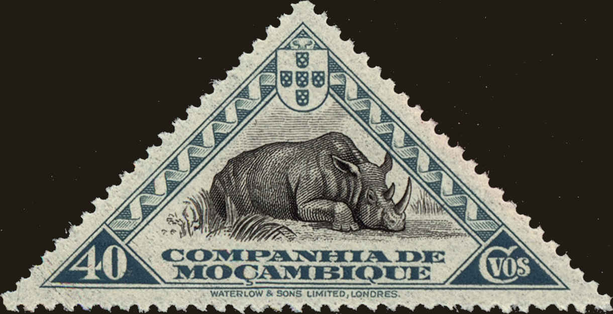 Front view of Mozambique Company 181 collectors stamp