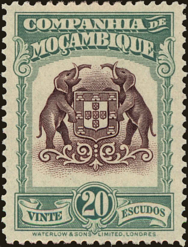 Front view of Mozambique Company 193 collectors stamp
