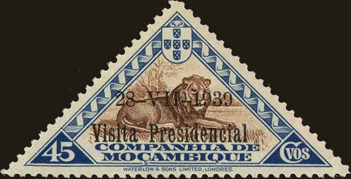 Front view of Mozambique Company 196 collectors stamp
