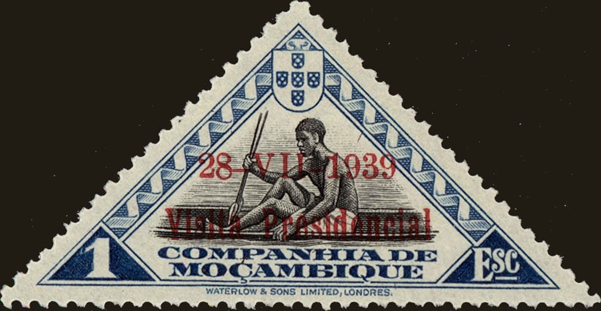 Front view of Mozambique Company 199 collectors stamp