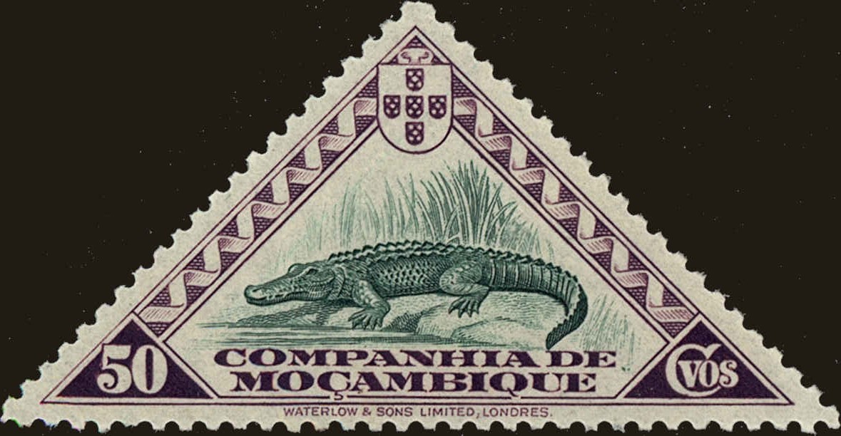 Front view of Mozambique Company 183 collectors stamp