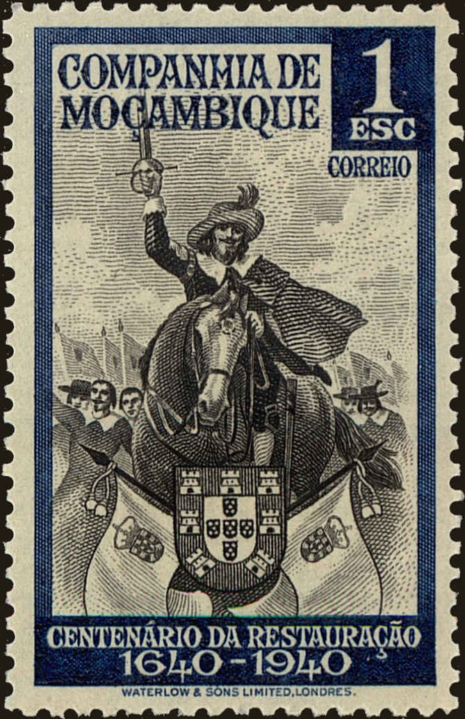 Front view of Mozambique Company 207 collectors stamp