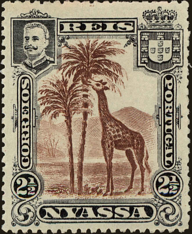 Front view of Nyassa 26 collectors stamp