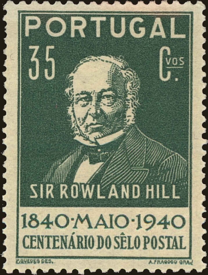 Front view of Portugal 597 collectors stamp