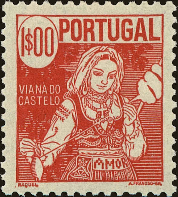Front view of Portugal 612 collectors stamp