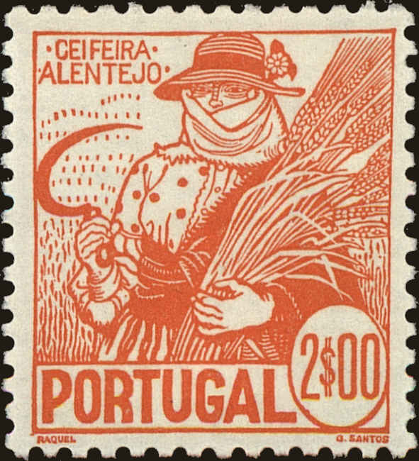 Front view of Portugal 614 collectors stamp