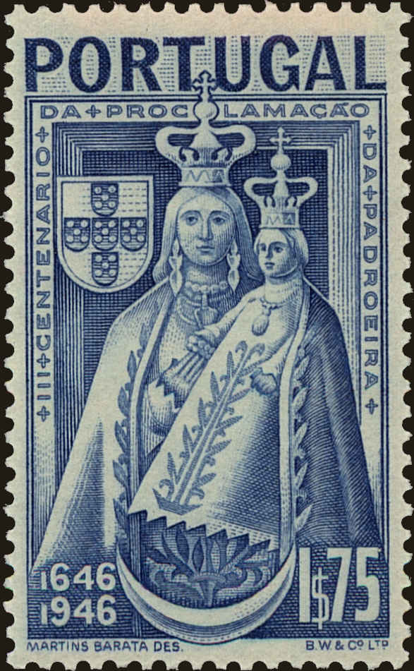 Front view of Portugal 674 collectors stamp