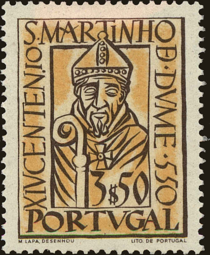 Front view of Portugal 777 collectors stamp