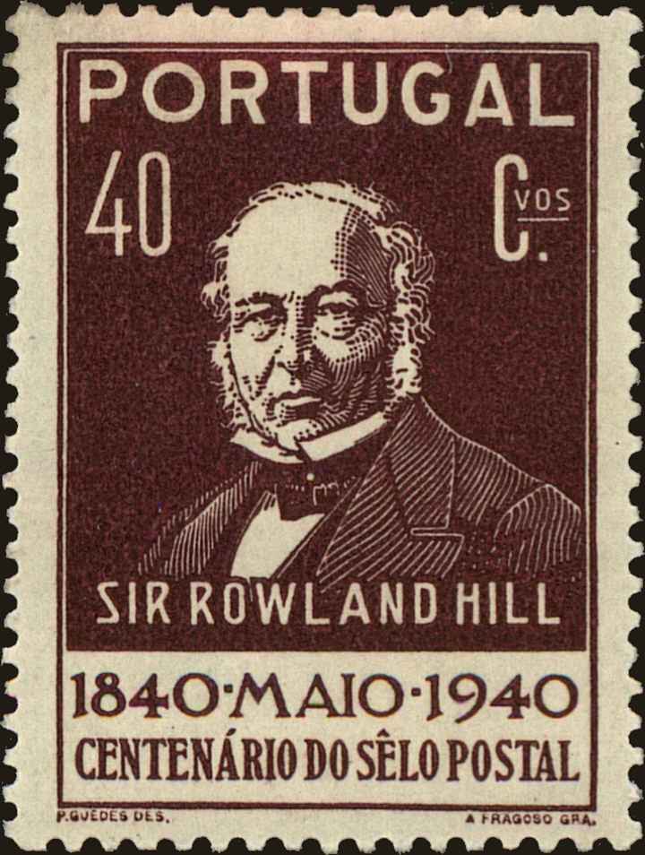 Front view of Portugal 598 collectors stamp