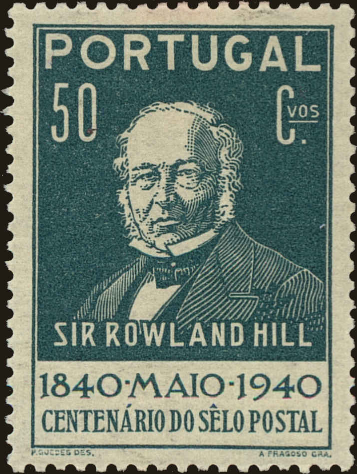 Front view of Portugal 599 collectors stamp