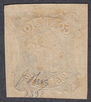 Back view of Portugal Scott #2 stamp