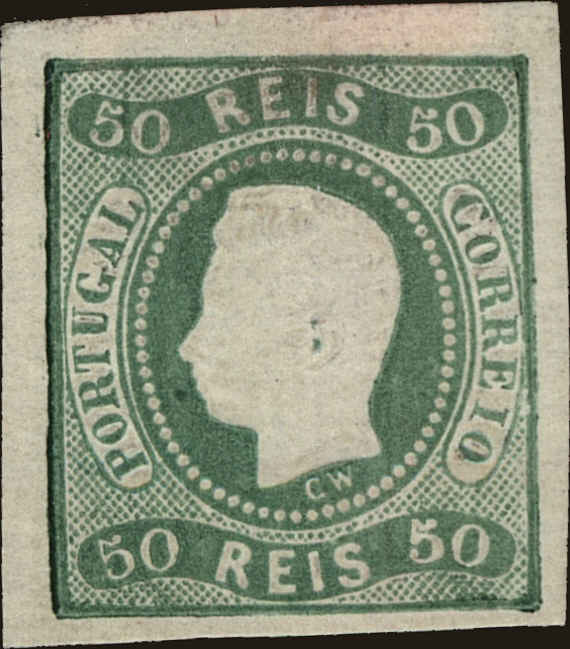 Front view of Portugal 21 collectors stamp