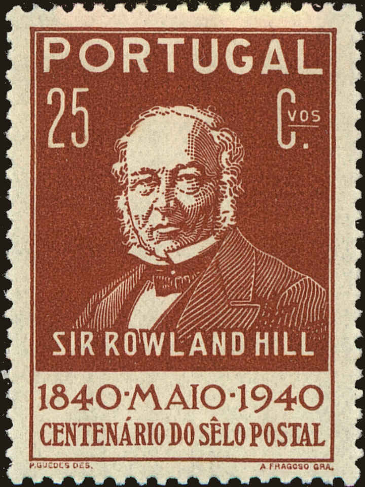 Front view of Portugal 596 collectors stamp