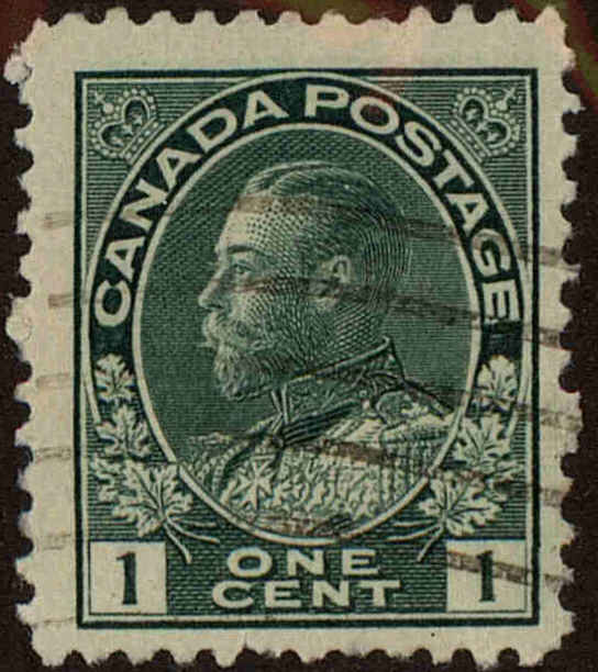 Front view of Canada 104 collectors stamp