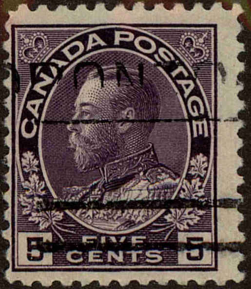 Front view of Canada 112 collectors stamp