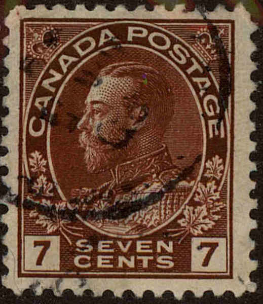 Front view of Canada 114 collectors stamp