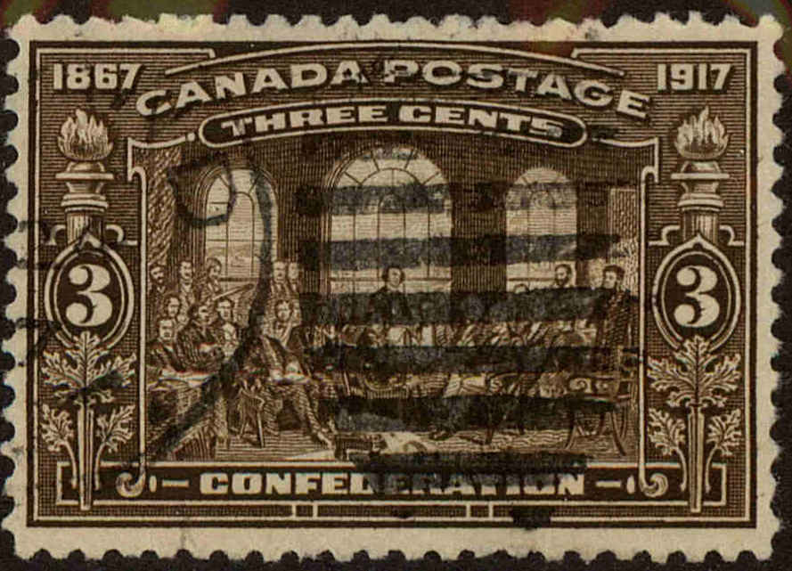Front view of Canada 135 collectors stamp