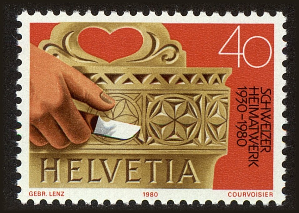 Front view of Switzerland 682 collectors stamp