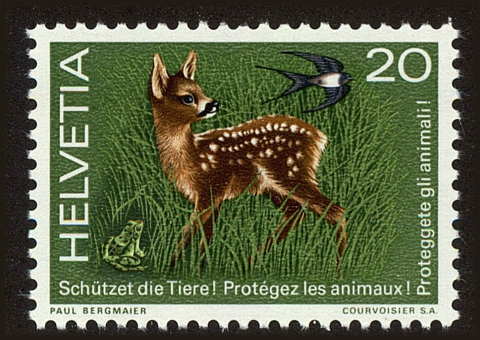 Front view of Switzerland 616 collectors stamp