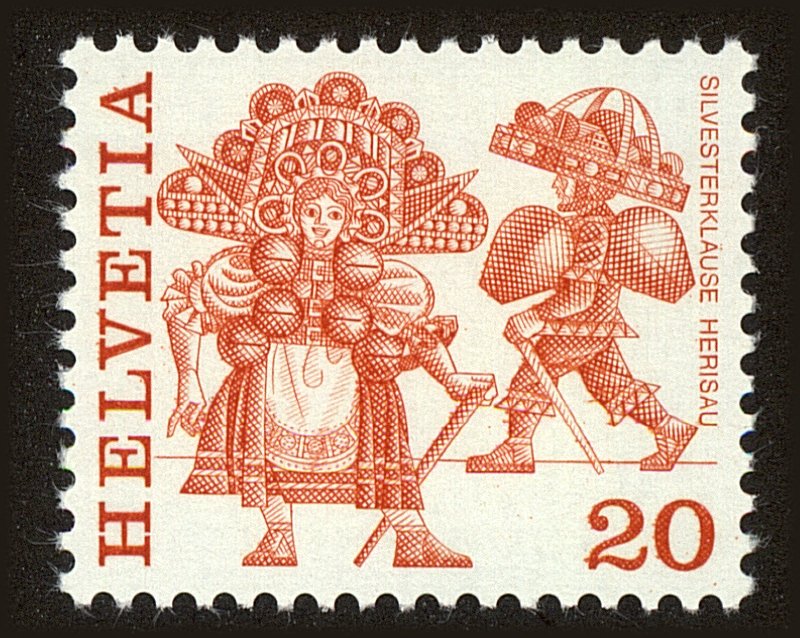 Front view of Switzerland 634 collectors stamp