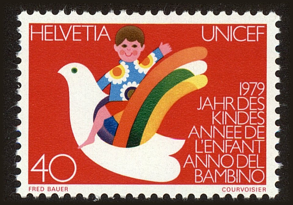 Front view of Switzerland 678 collectors stamp