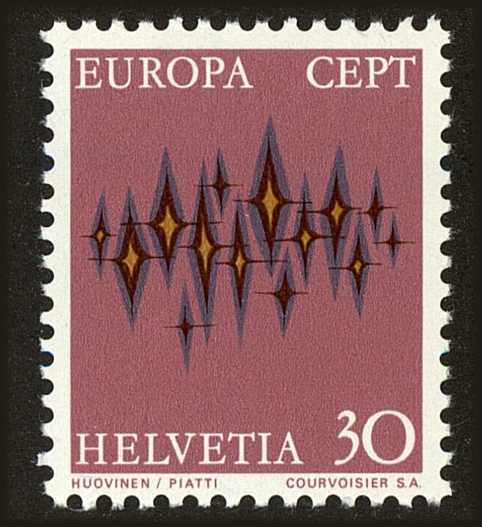 Front view of Switzerland 544 collectors stamp