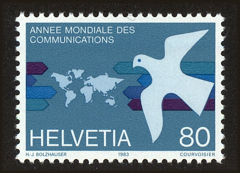 Front view of Switzerland 743 collectors stamp