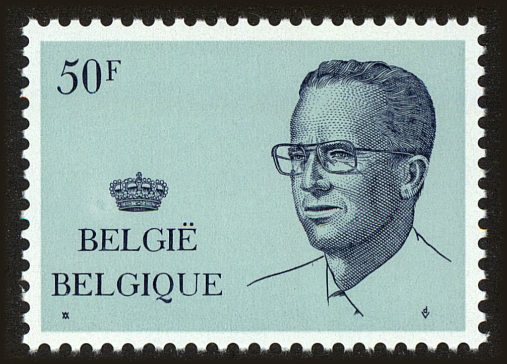 Front view of Belgium 1100 collectors stamp