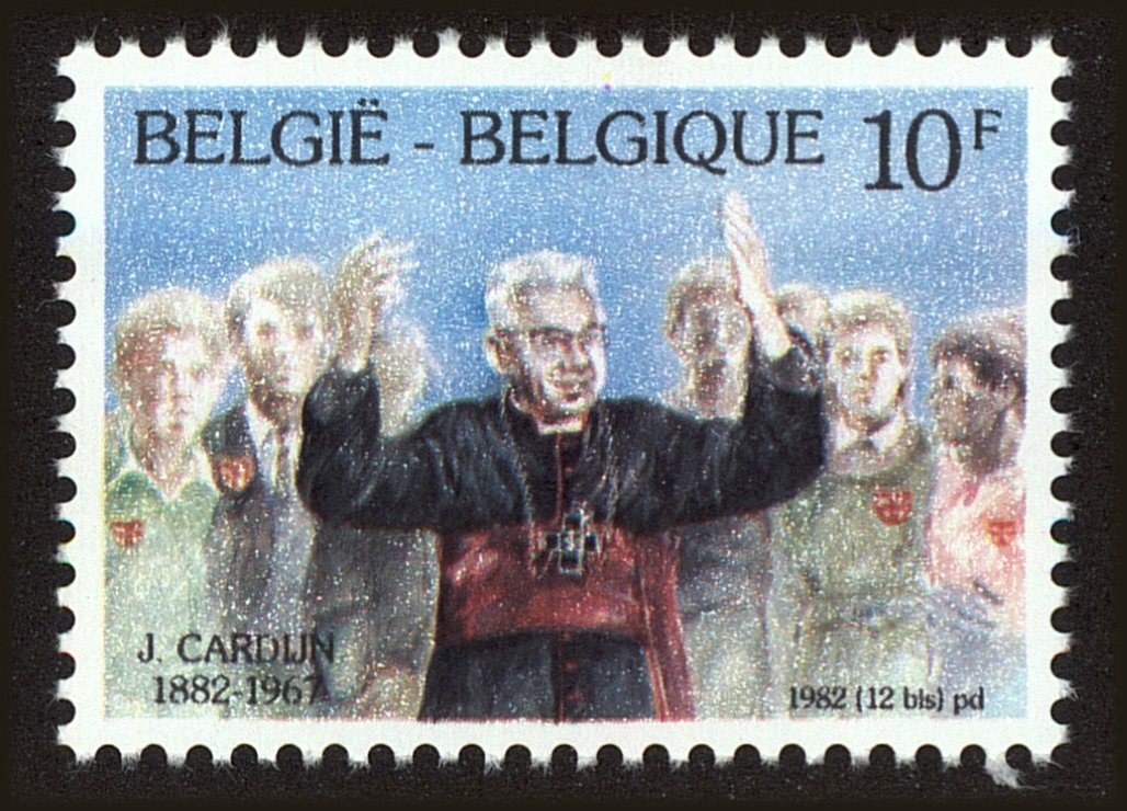 Front view of Belgium 1133 collectors stamp