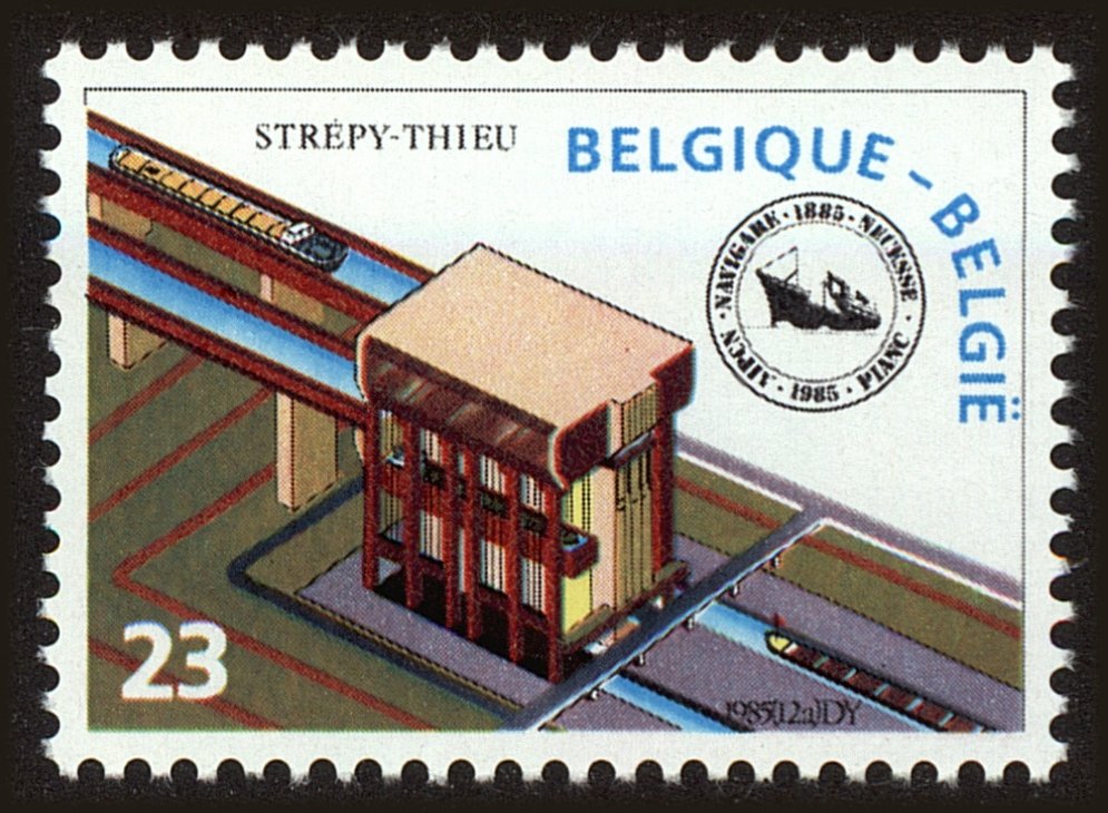 Front view of Belgium 1202 collectors stamp