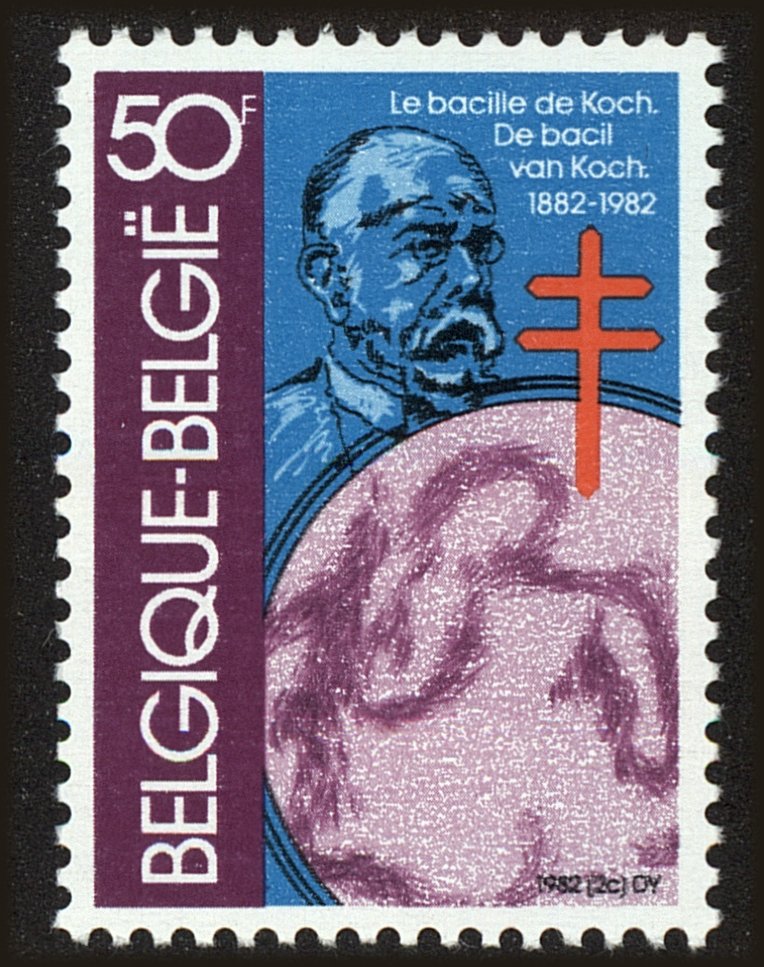 Front view of Belgium 1114 collectors stamp