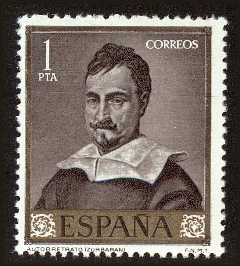 Front view of Spain 1099 collectors stamp