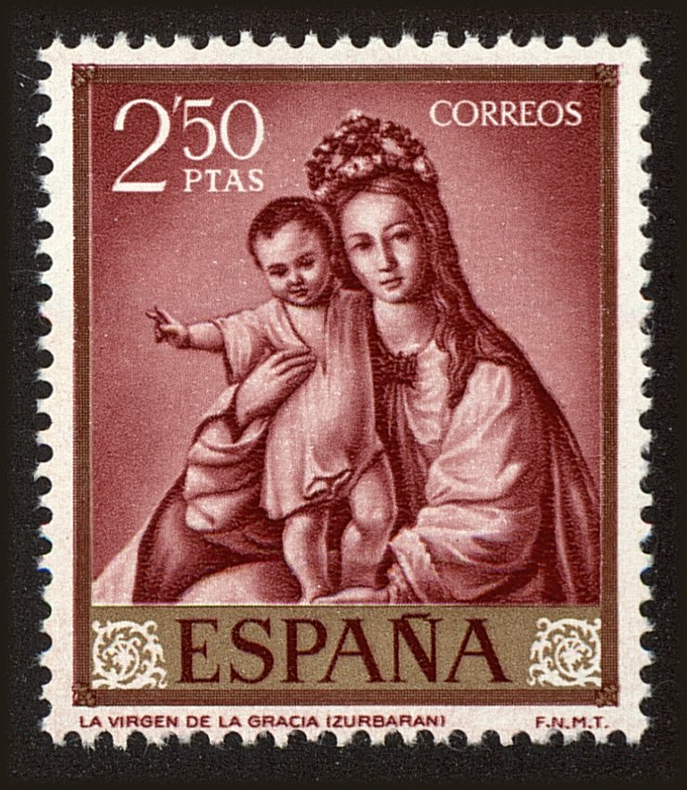 Front view of Spain 1101 collectors stamp
