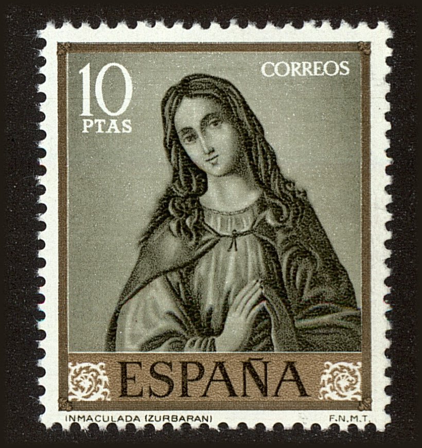 Front view of Spain 1104 collectors stamp