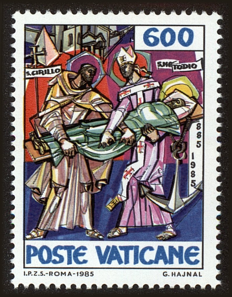 Front view of Vatican City 753 collectors stamp