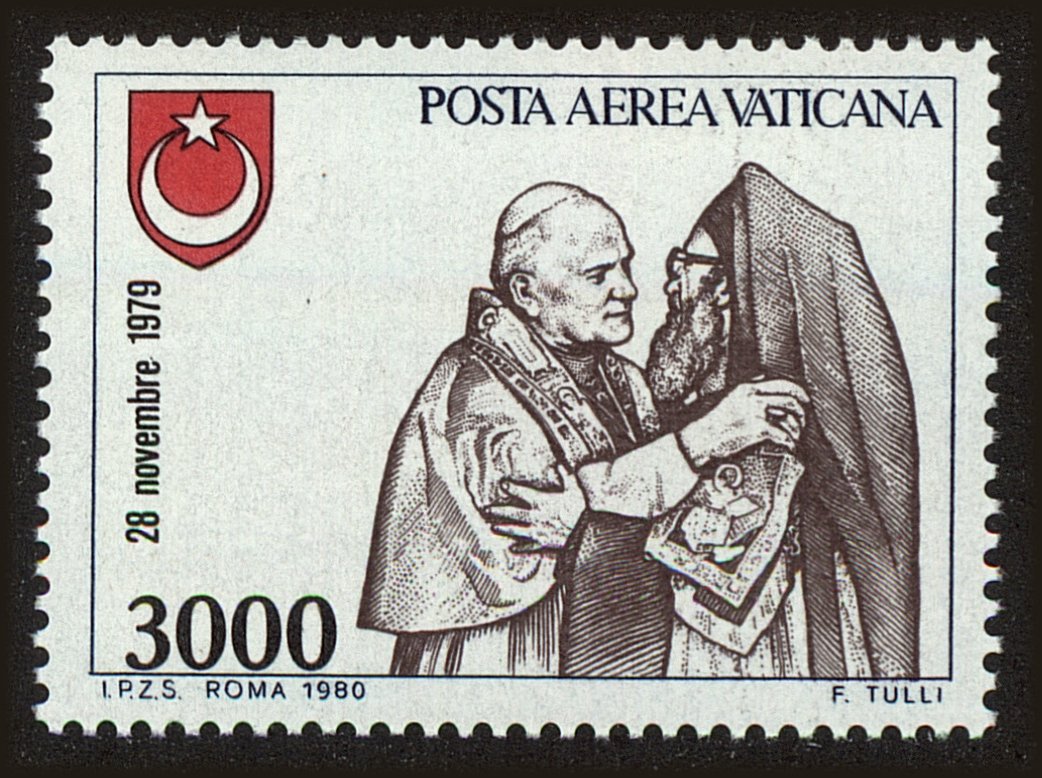 Front view of Vatican City C72 collectors stamp