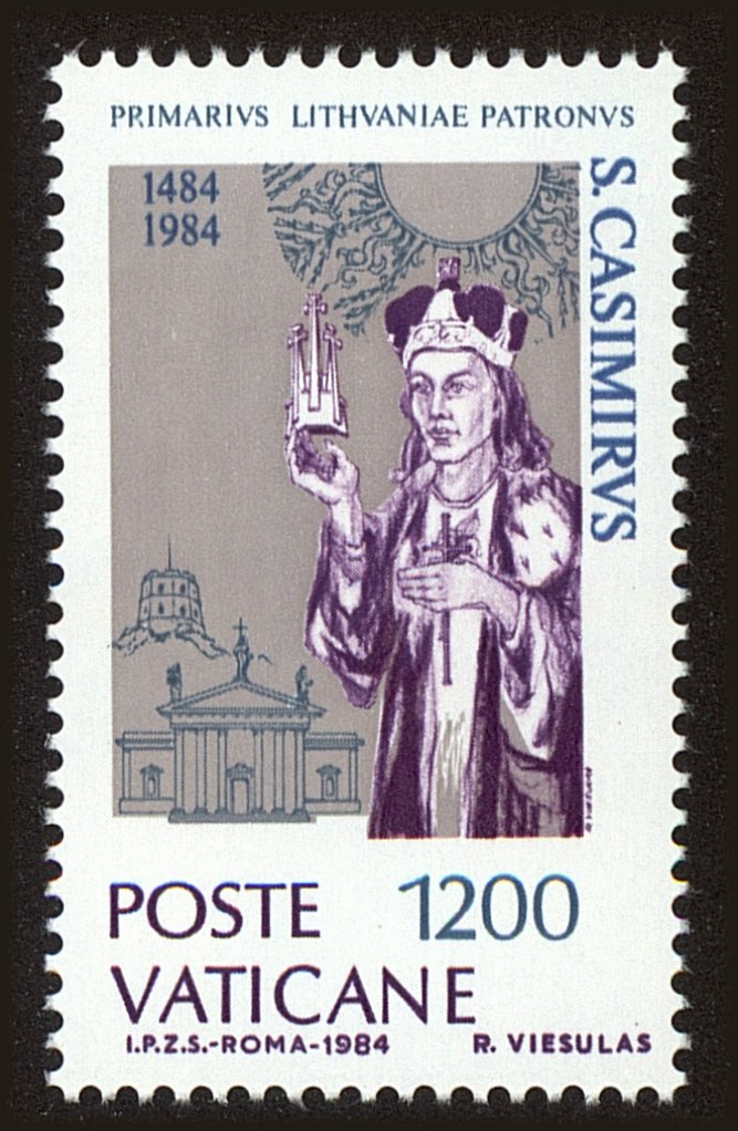 Front view of Vatican City 732 collectors stamp