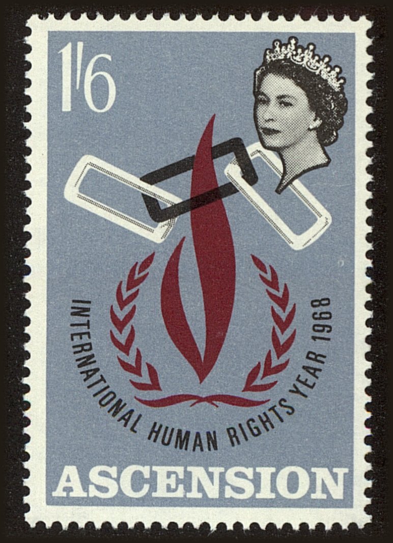 Front view of Ascension 116 collectors stamp