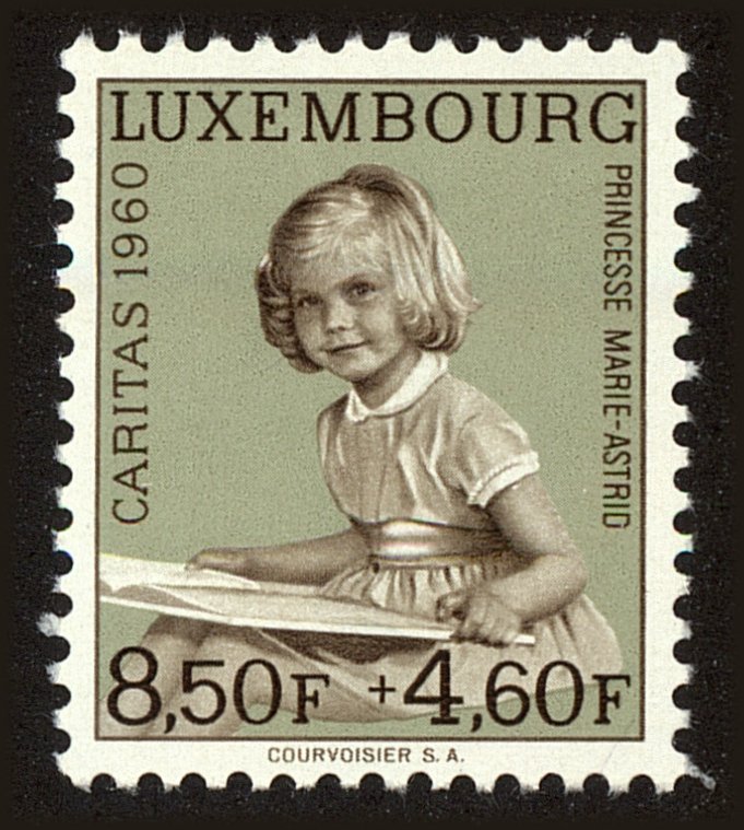 Front view of Luxembourg B221 collectors stamp