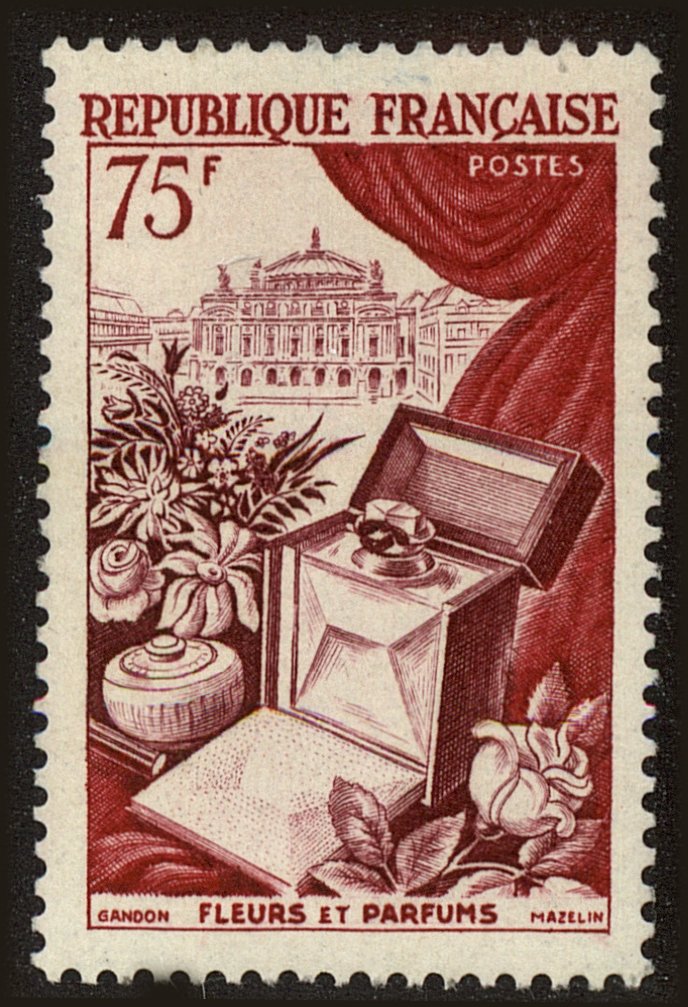 Front view of France 715 collectors stamp