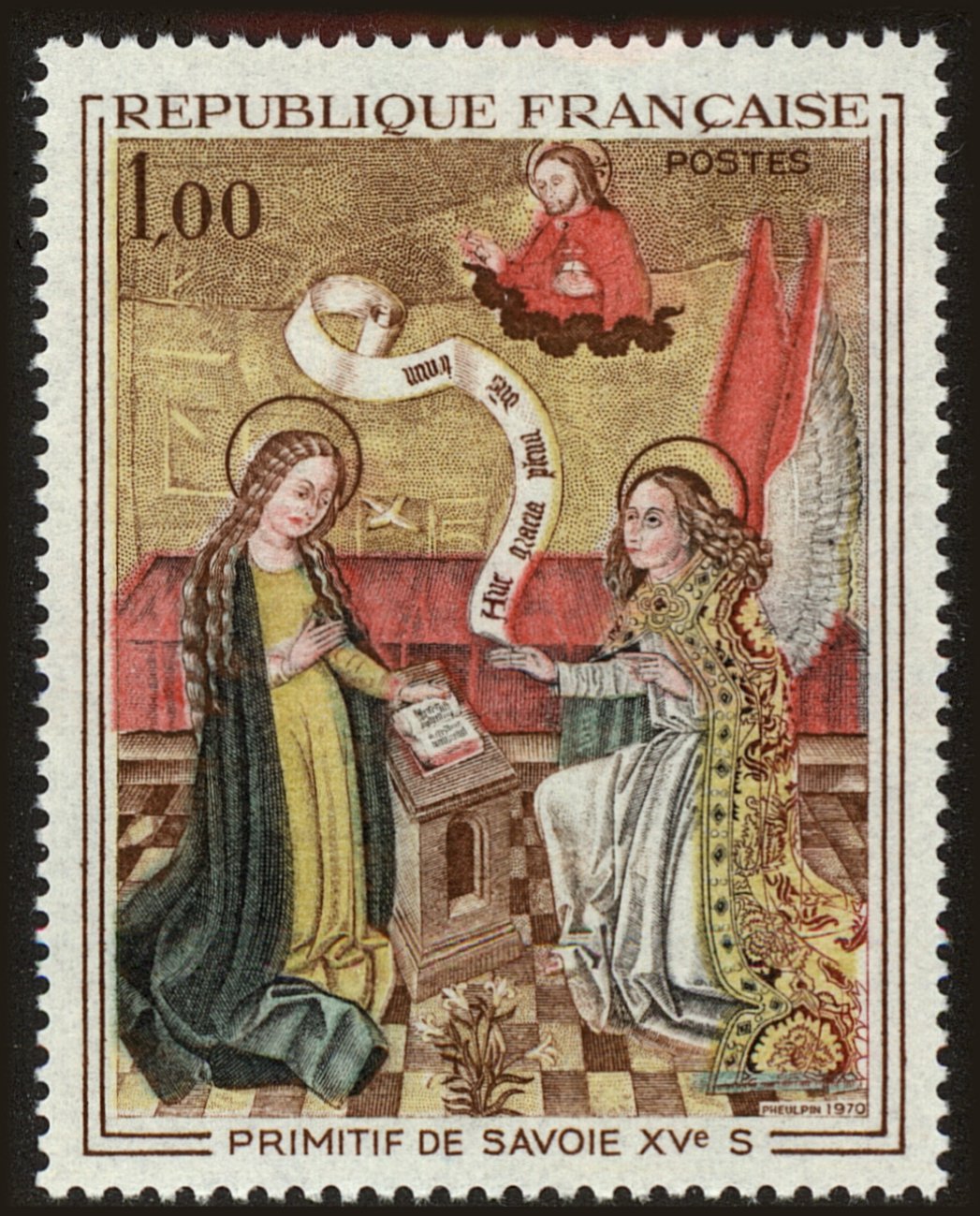 Front view of France 1273 collectors stamp