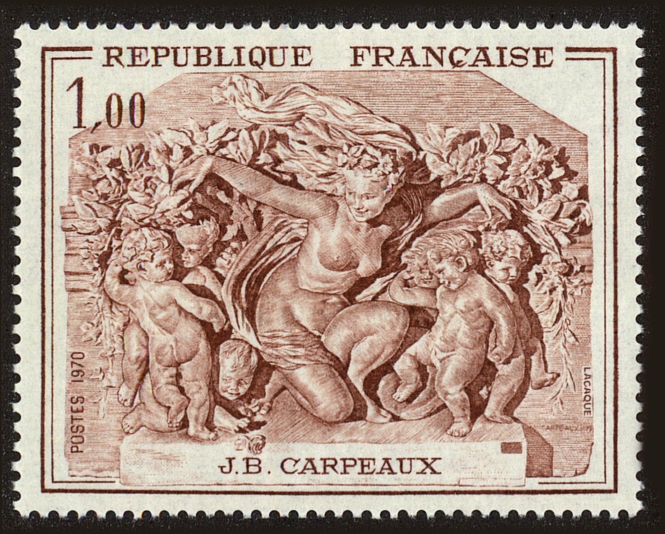 Front view of France 1274 collectors stamp