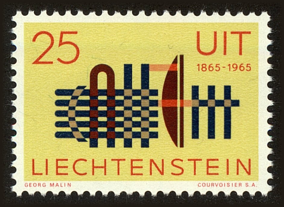 Front view of Liechtenstein 405 collectors stamp